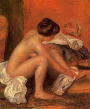 Bather Drying Her Feet by Pierre-Auguste Renoir Oil Painting