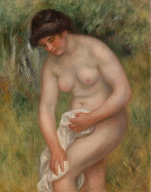 Bather Drying Herself by Pierre-Auguste Renoir Oil Painting