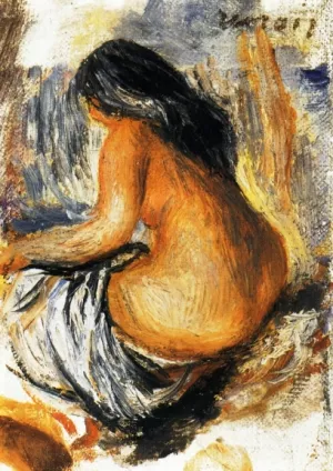 Bather from the Back by Pierre-Auguste Renoir - Oil Painting Reproduction