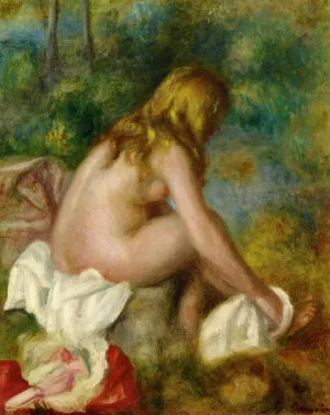 Bather, Seated Nude by Pierre-Auguste Renoir Oil Painting