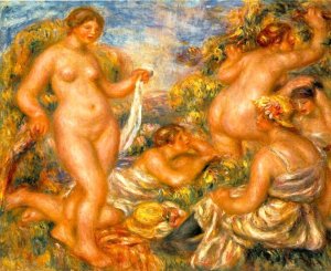 Bathers 2 by Pierre-Auguste Renoir Oil Painting