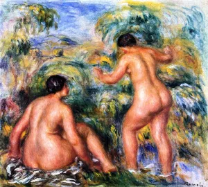 Bathers 3 painting by Pierre-Auguste Renoir