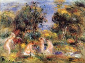 Bathers 7 by Pierre-Auguste Renoir Oil Painting