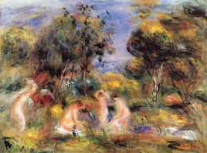 Bathers 7 by Pierre-Auguste Renoir Oil Painting