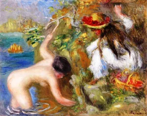 Bathers by Pierre-Auguste Renoir Oil Painting