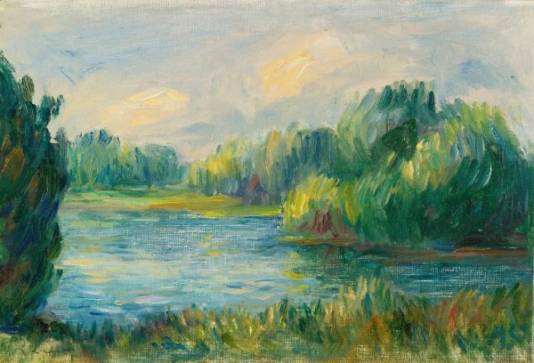 Main Product Photo of Bord De Riviere Painting by Pierre-Auguste Renoir