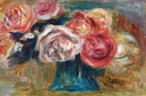 Bouquet De Roses Dans Un Vase by Pierre-Auguste Renoir Oil Painting