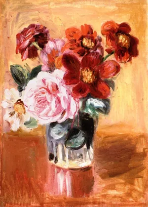 Bouquet of Peonies and Anemones painting by Pierre-Auguste Renoir