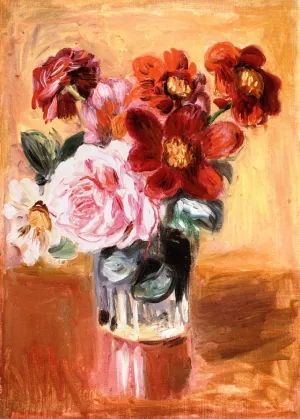 Bouquet of Peonies and Anemones by Pierre-Auguste Renoir Oil Painting