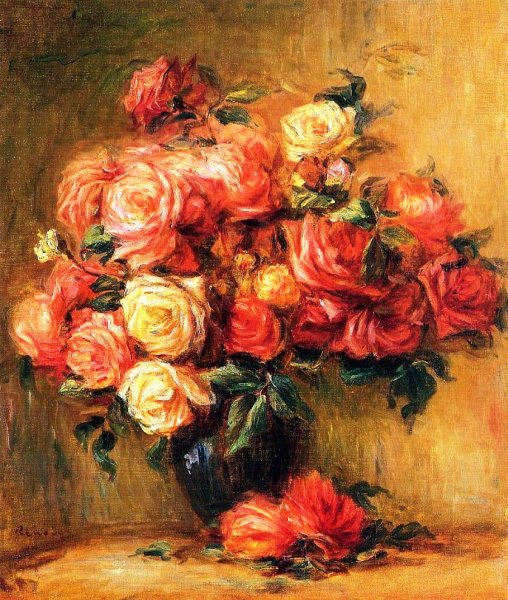 Main Product Photo of Bouquet of Roses II Painting by Pierre-Auguste Renoir