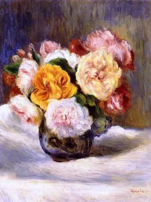 Bouquet of Roses III by Pierre-Auguste Renoir - Oil Painting Reproduction