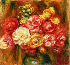 Bouquet of Roses in a Green Vase II