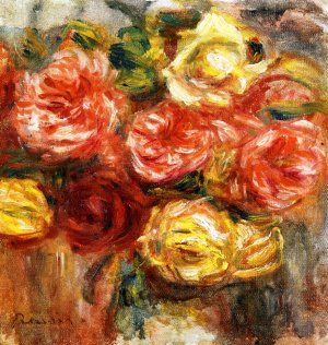 Bouquet of Roses in a Vase Oil painting by Pierre-Auguste Renoir