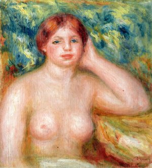 Bust of a Nude Woman by Pierre-Auguste Renoir Oil Painting
