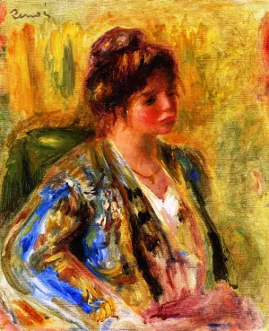 Bust of a Woman in an Oriental Costume by Pierre-Auguste Renoir - Oil Painting Reproduction