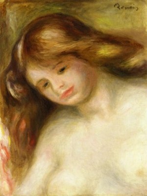 Bust of a Young Nude by Pierre-Auguste Renoir Oil Painting