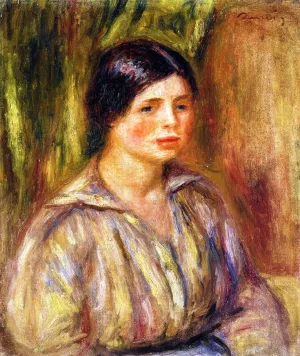 Bust of a Young Woman II painting by Pierre-Auguste Renoir