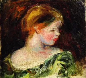 Bust of a Young Woman by Pierre-Auguste Renoir - Oil Painting Reproduction