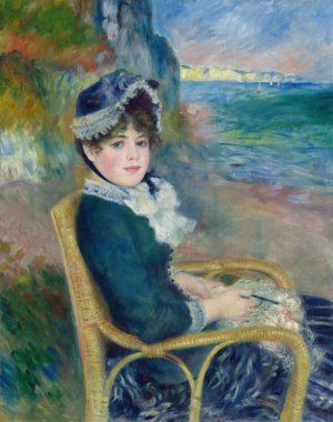 By the Seashore by Pierre-Auguste Renoir Oil Painting