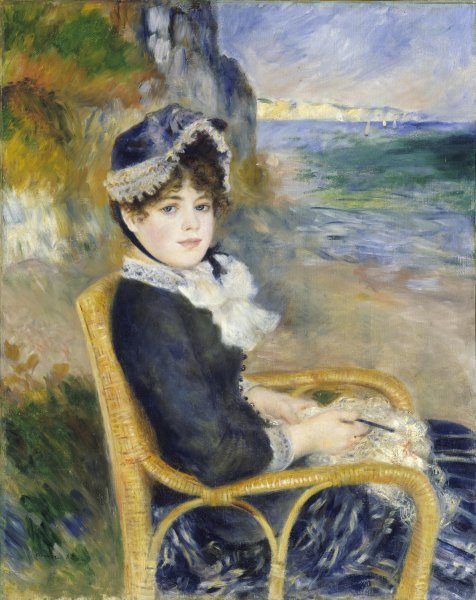 Main Product Photo of By The Seashore Painting by Pierre-Auguste Renoir