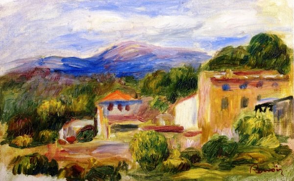 Main Product Photo of Cagnes Landscape 2 Painting by Pierre-Auguste Renoir