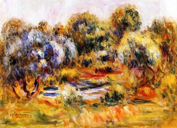 Cagnes Landscape 4 by Pierre-Auguste Renoir - Hand-Painted Oil Painting Reproduction