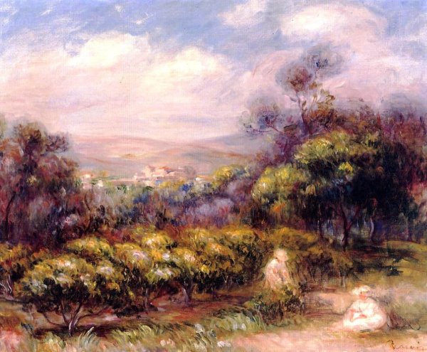 Cagnes Landscape 6 by Pierre-Auguste Renoir - Hand-Painted Oil Painting Reproduction