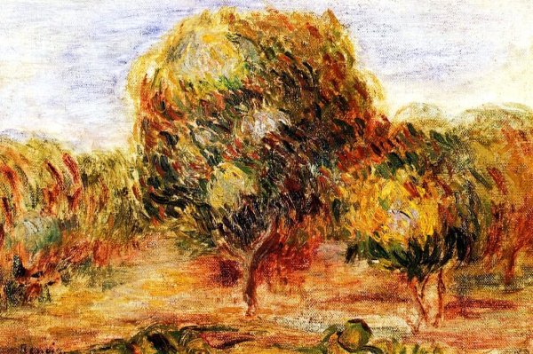 Cagnes Landscape 9 by Pierre-Auguste Renoir - Hand-Painted Oil Painting Reproduction