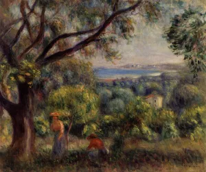 Cagnes Landscape also known as View of Collettes by Pierre-Auguste Renoir - Oil Painting Reproduction