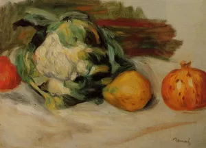 Cauliflower and Pomegranates by Pierre-Auguste Renoir Oil Painting
