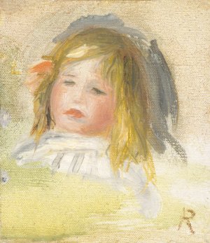 Child with Blond Hair by Pierre-Auguste Renoir Oil Painting