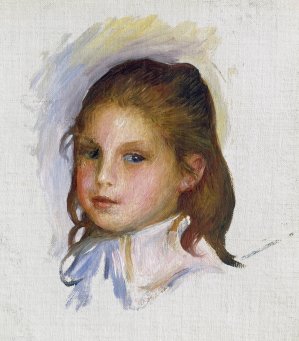 Child with Brown Hair by Pierre-Auguste Renoir Oil Painting