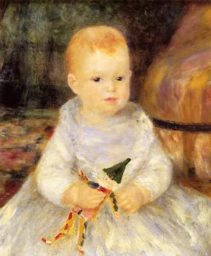 Child with Punch Doll also known as Pierre de la Pommeraye by Pierre-Auguste Renoir Oil Painting