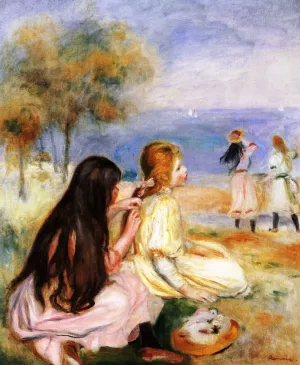 Children by the Sea painting by Pierre-Auguste Renoir