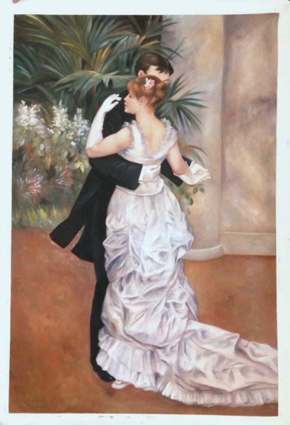 Sample hand-painted oil reproduction of City Dance by Henri Biva