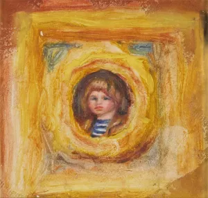 Claude Renoir en medaillon by Pierre-Auguste Renoir Oil Painting