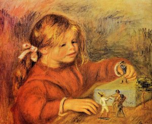 Claude Renoir Playing by Pierre-Auguste Renoir Oil Painting