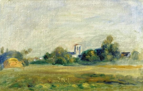 Clocher d'Essoyes by Pierre-Auguste Renoir - Hand-Painted Oil Painting Reproduction