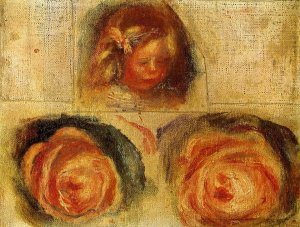 Coco and Roses study by Pierre-Auguste Renoir Oil Painting