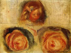 Coco and Roses study by Pierre-Auguste Renoir - Oil Painting Reproduction