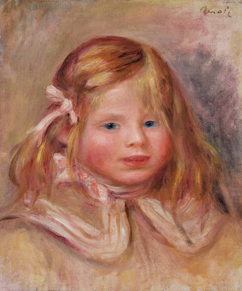 Coco au ruban rose  by Pierre-Auguste Renoir - Hand-Painted Oil Painting Reproduction