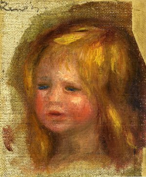 Coco's Head by Pierre-Auguste Renoir Oil Painting