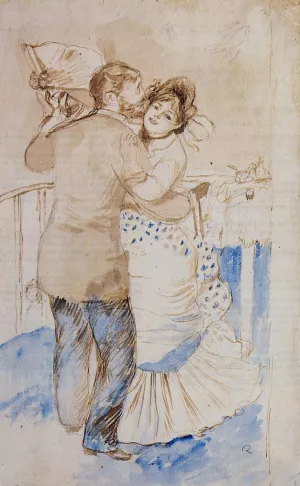 Country Dance Study painting by Pierre-Auguste Renoir