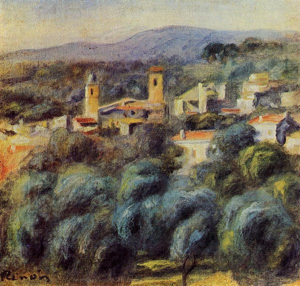 Main Product Photo of Cros-de-Cagnes Painting by Pierre-Auguste Renoir