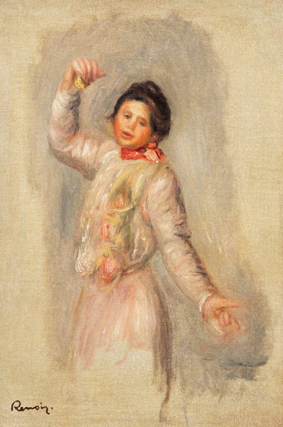 Danseuse aux castagnettes  by Pierre-Auguste Renoir - Hand-Painted Oil Painting Reproduction