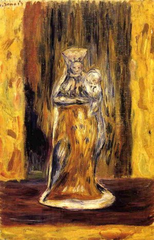 Earthenware Virgin and Child by Pierre-Auguste Renoir Oil Painting