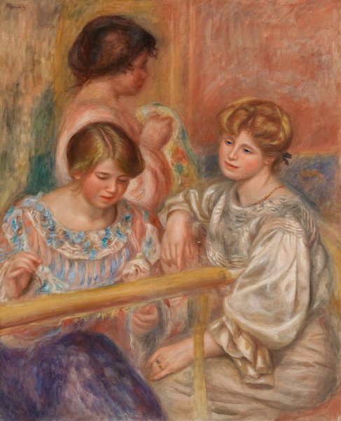 Embroiderers  by Pierre-Auguste Renoir - Hand-Painted Oil Painting Reproduction