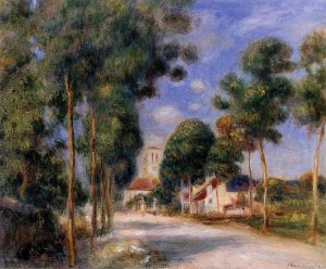 Entering the Village of Essoyes by Pierre-Auguste Renoir Oil Painting