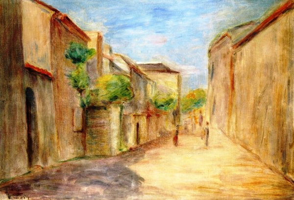 Entrance to the Village Essoyes by Pierre-Auguste Renoir - Hand-Painted Oil Painting Reproduction