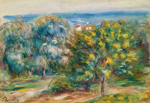 Main Product Photo of Esquisse De Paysage Du Midi  Painting by Pierre-Auguste Renoir